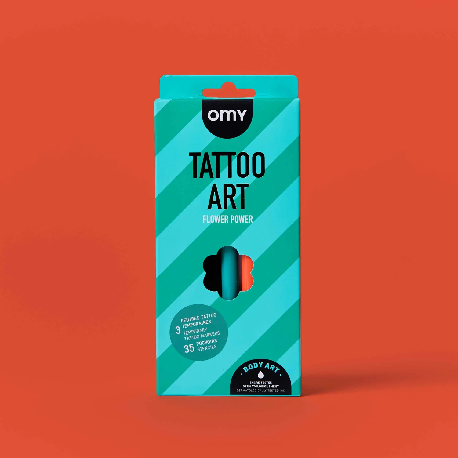 OMY Tattoo Art Flower Power tatoveringstusser 3 stk