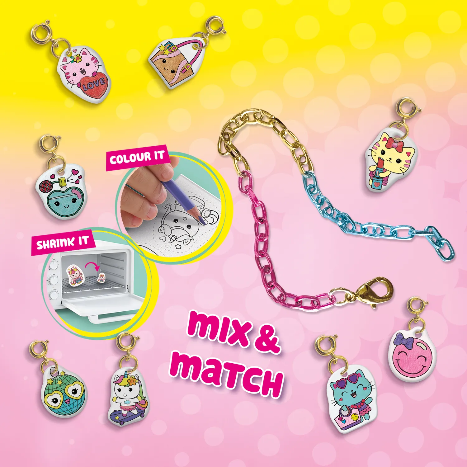 SES Creative Mini Shrinkies charms Fashion Party