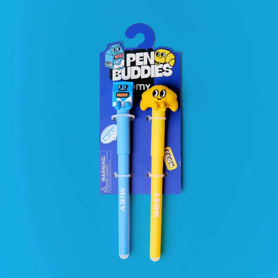 OMY Pen Buddies kuglepenne Leon Miky 2 stk sletbare
