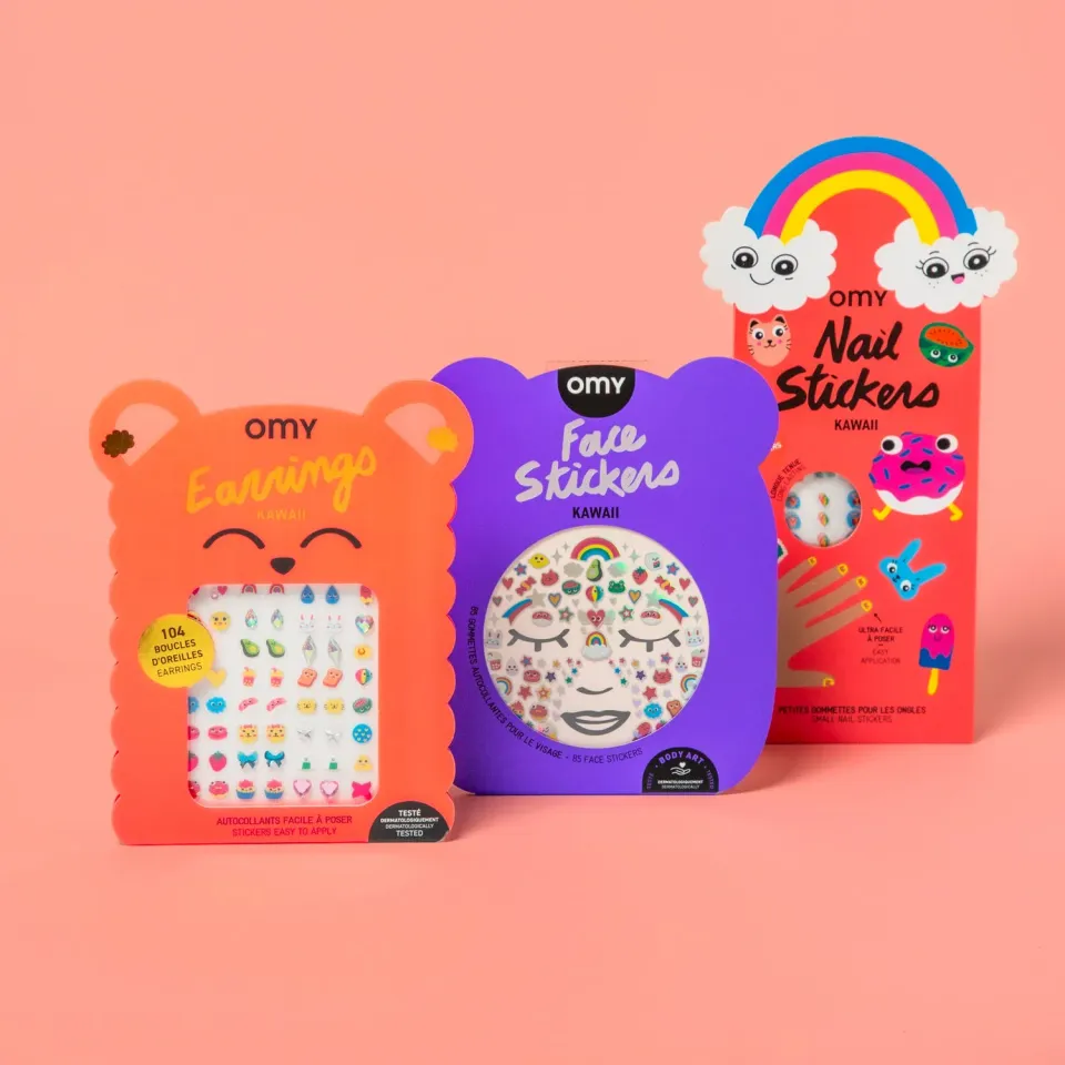 OMY Body Art Box Kawaii klistermærkesæt til børn