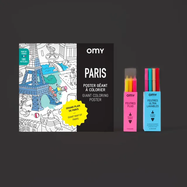 OMY Starter Box Paris startsæt plakat med tusser