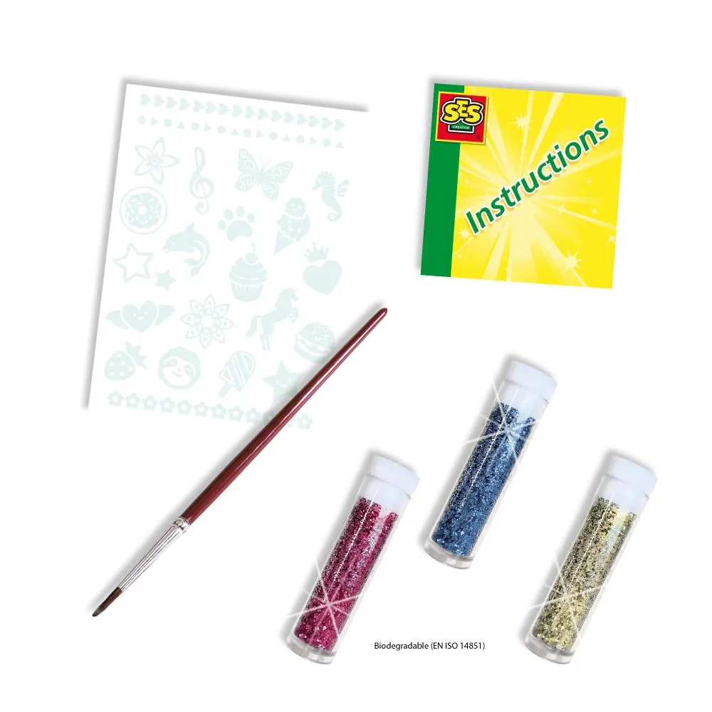 SES Creative Fashion glittertatoveringer 3 farver