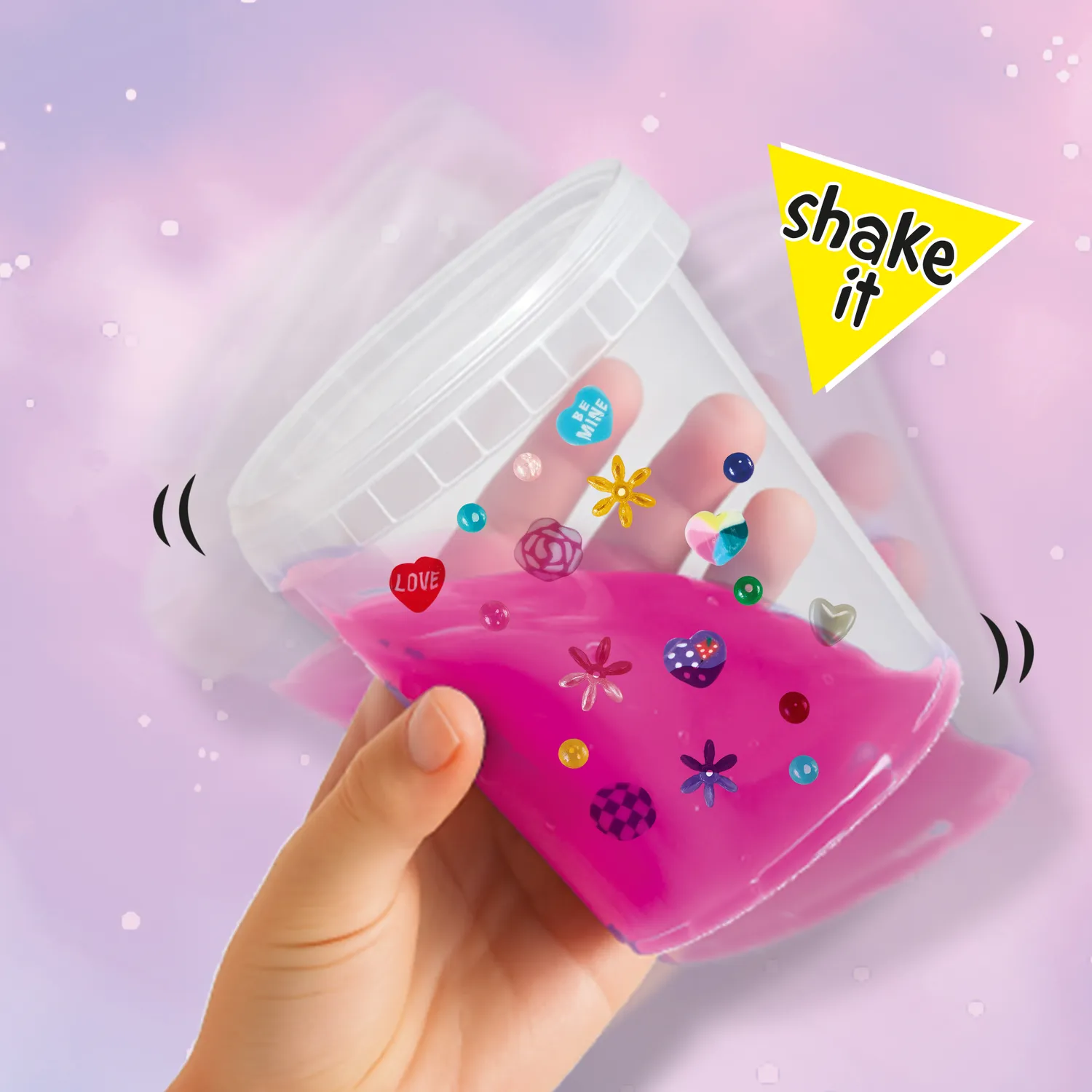 SES Creative Shake-a-Slime Love Story slim 200 g lyserød