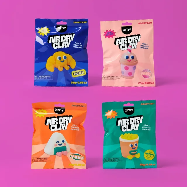 OMY Air Dry Clay modellervoks 4 kits figurer