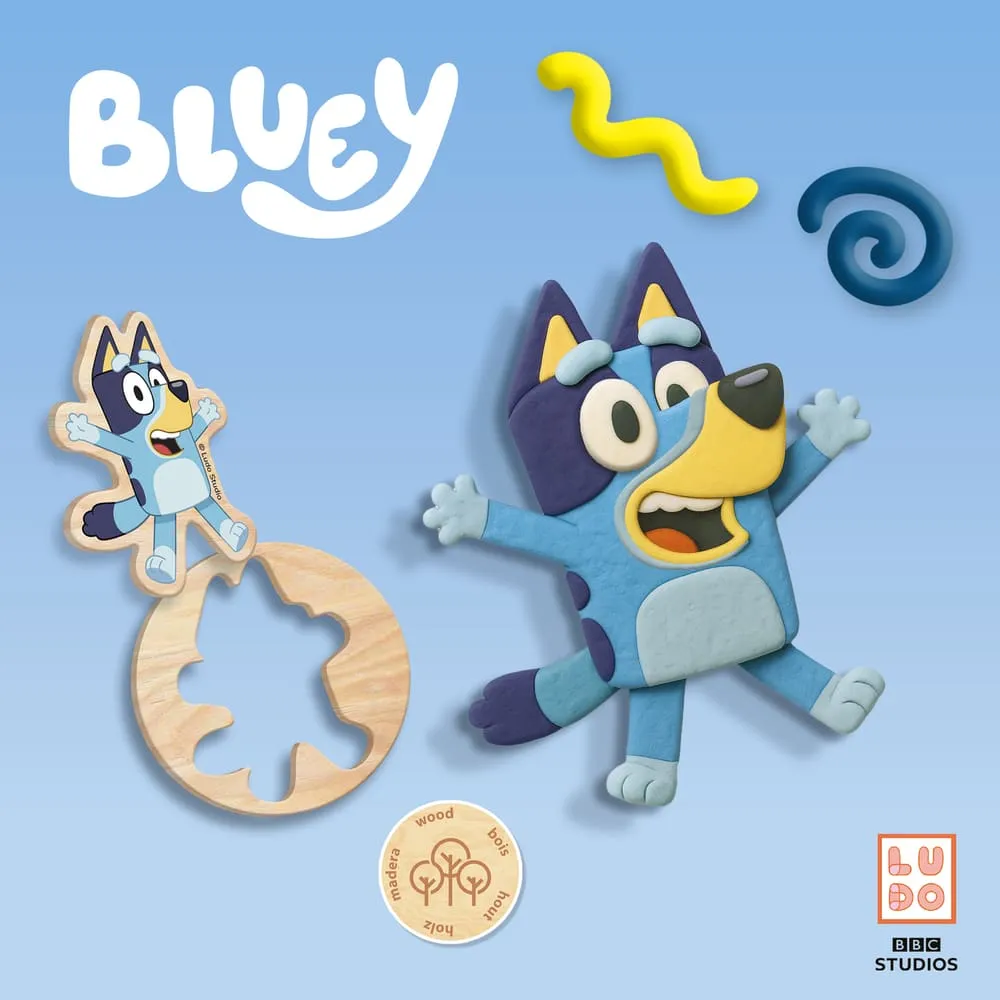 SES Creative Bluey modellervoks 4x90 g med figur