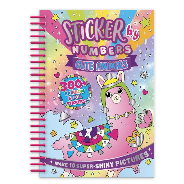 Decoden Magic Sticker by Numbers Cute Animals klistermærkebog