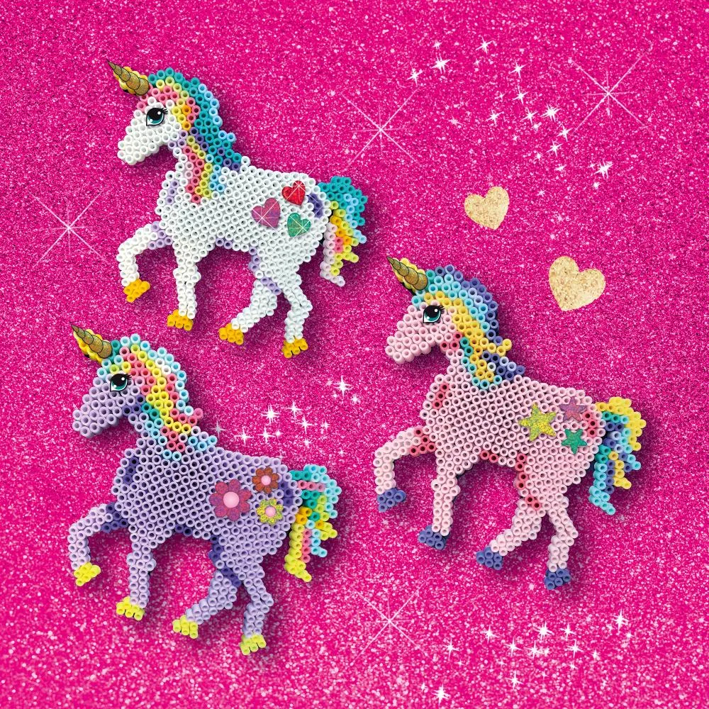 SES Creative Unicorn strygeperler 1800 stk glitter