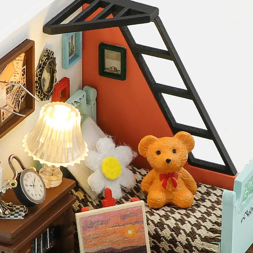 Craftsy Drømme soveværelse miniature diorama med LED