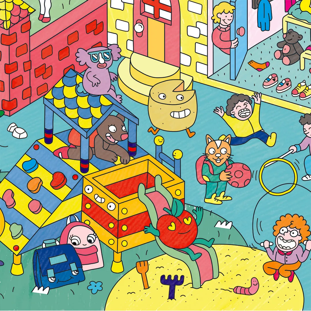 OMY Kids Life kæmpe maleplakat hverdag