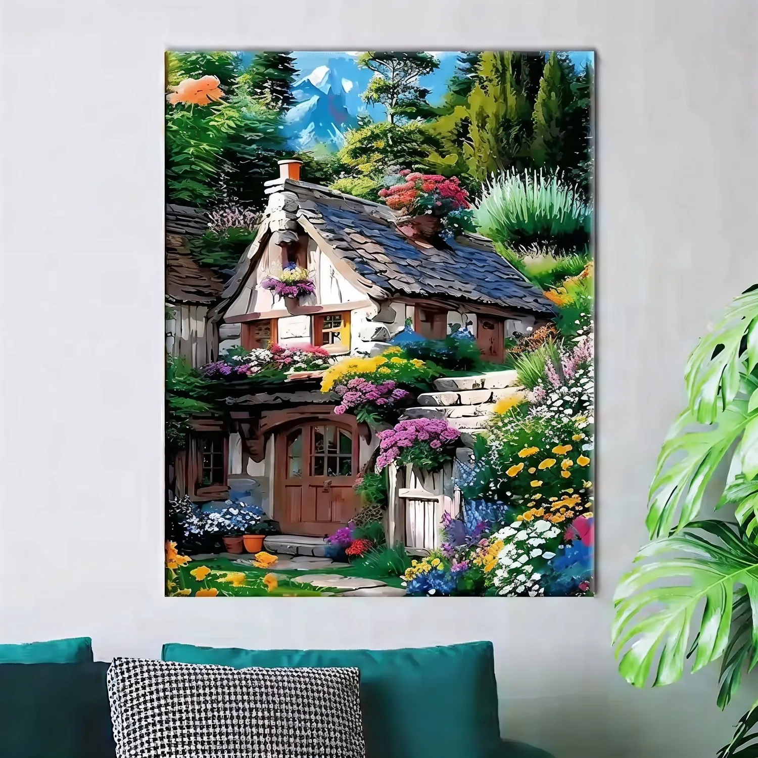 Craftsy Hus i Skoven mal efter tal 40x50 cm landskab