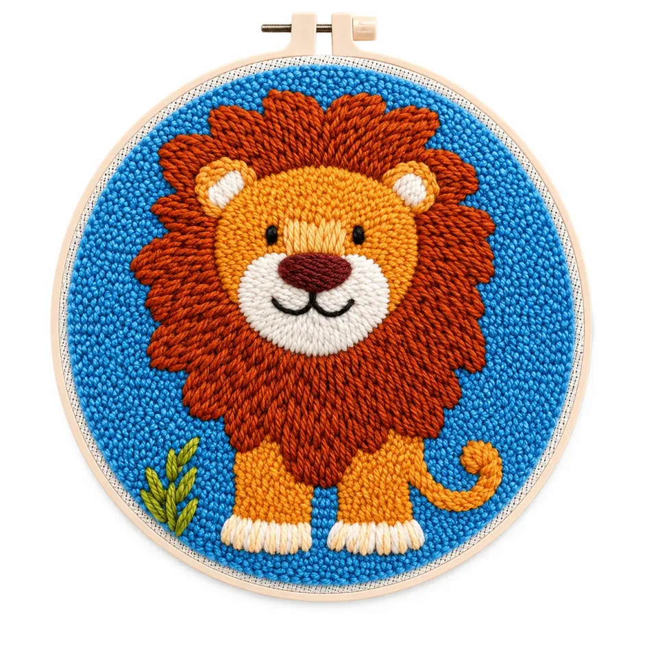 craftsy.dk Punch Needle Lille Løve sæt 20 cm børn