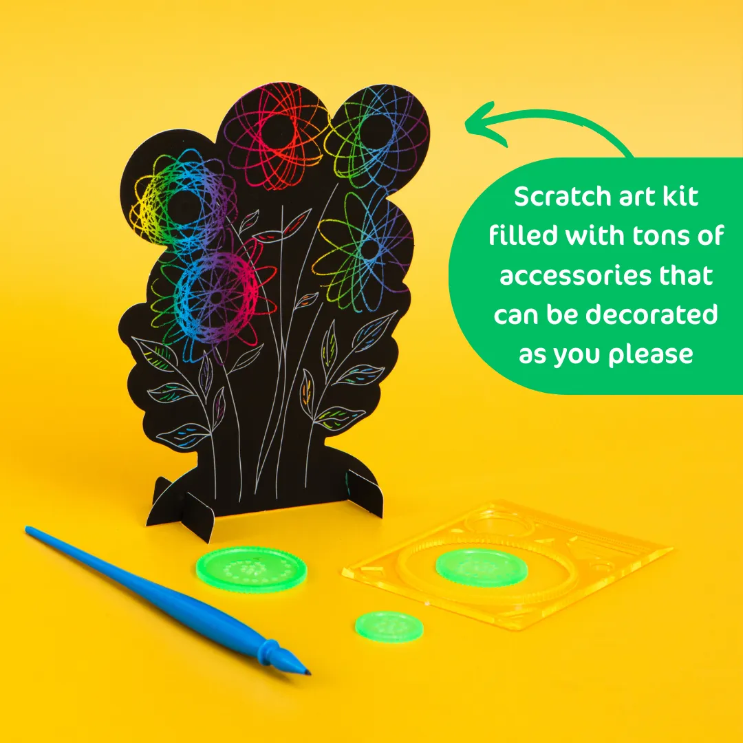 Decoden Magic Spiroart Scratch Art kradsesæt 12 ark