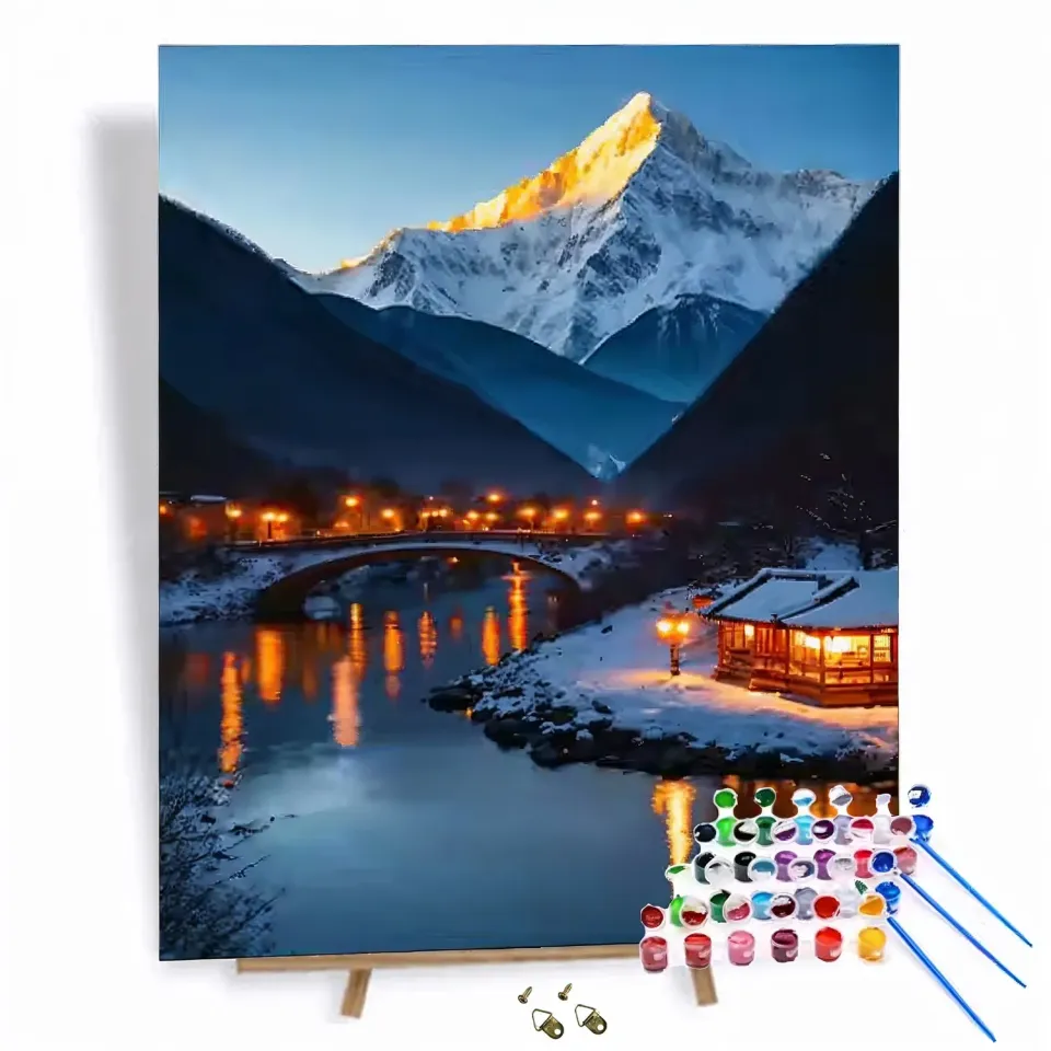 Craftsy Smukke Bjerge mal efter tal 40x50 cm landskab