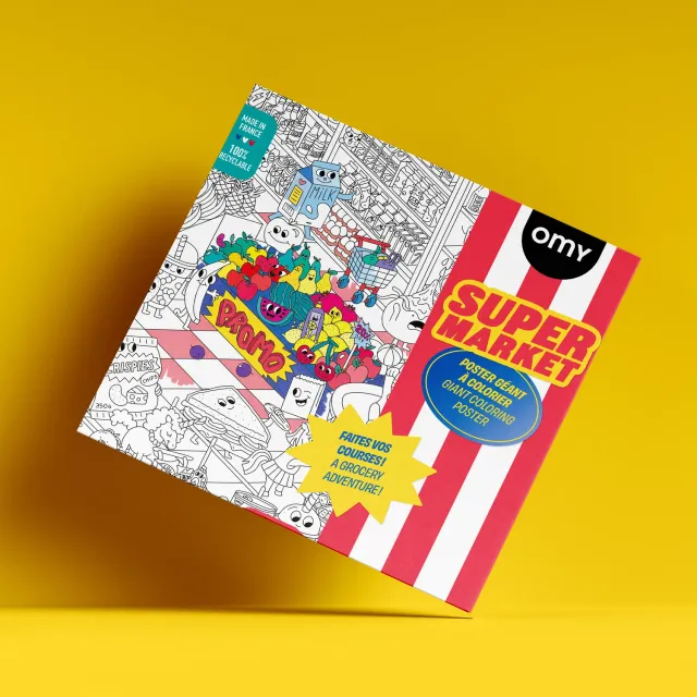 OMY Super Market kæmpe maleplakat