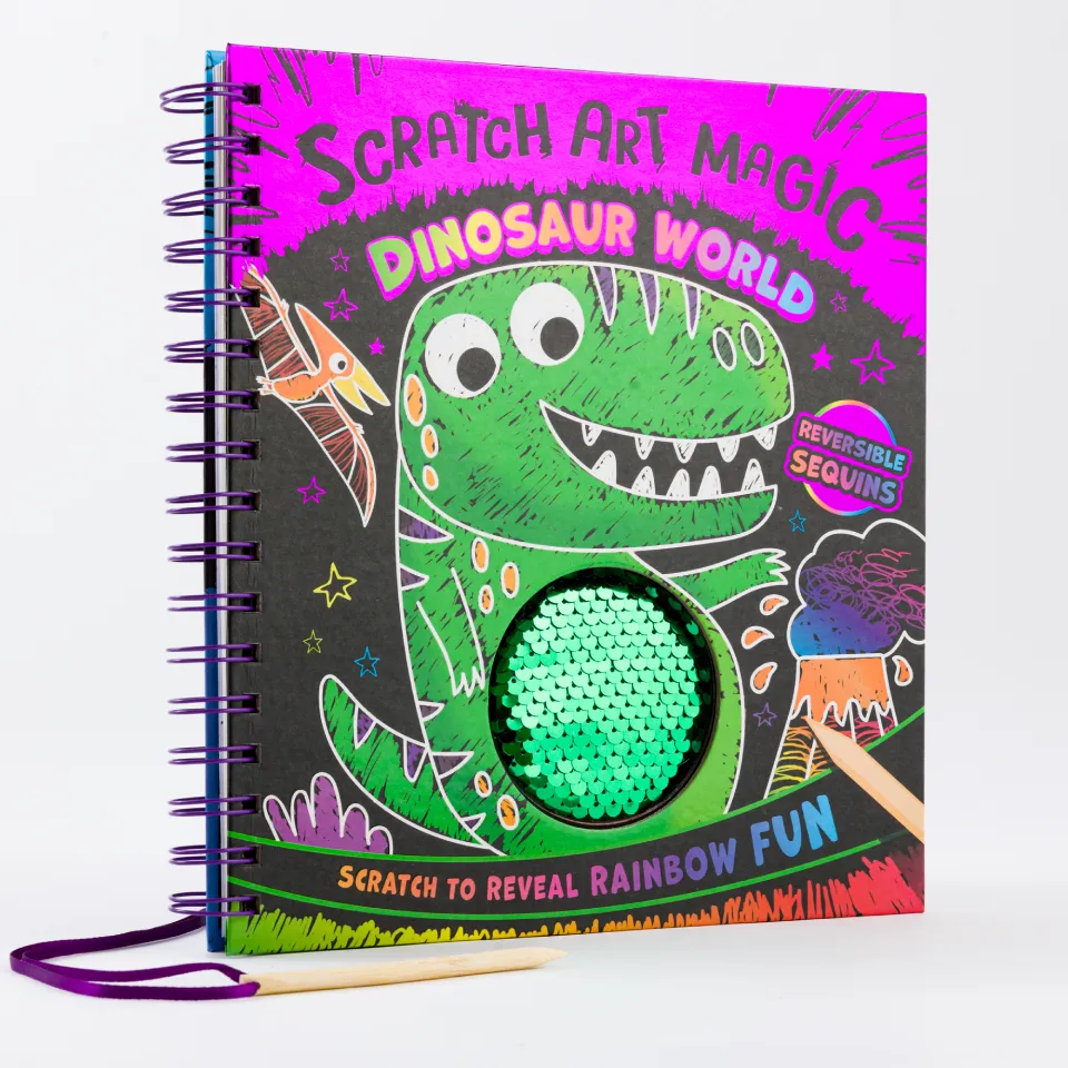 Decoden Magic Scratch Art Magic Dinosaur World skrabebog