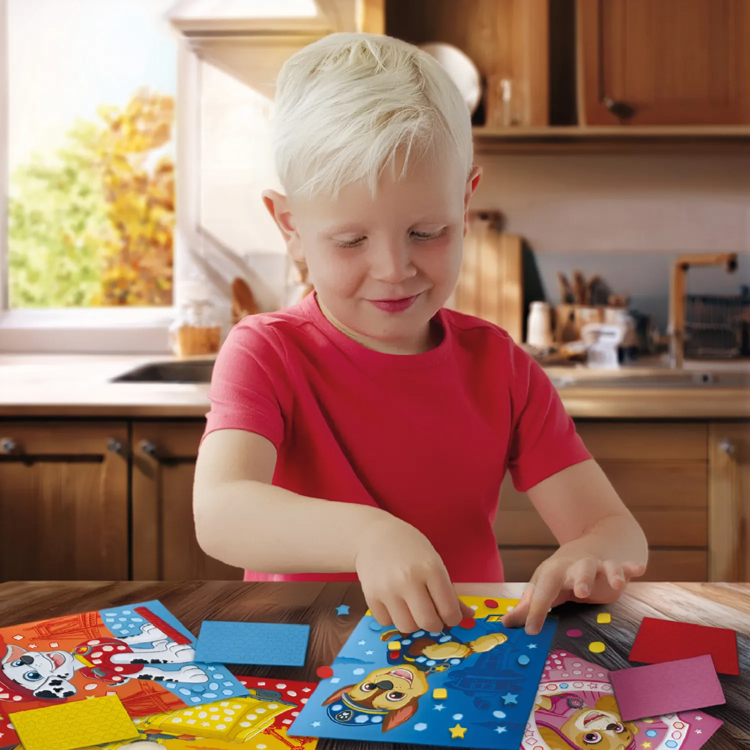 SES Creative Paw Patrol mosaiksæt lær farver former