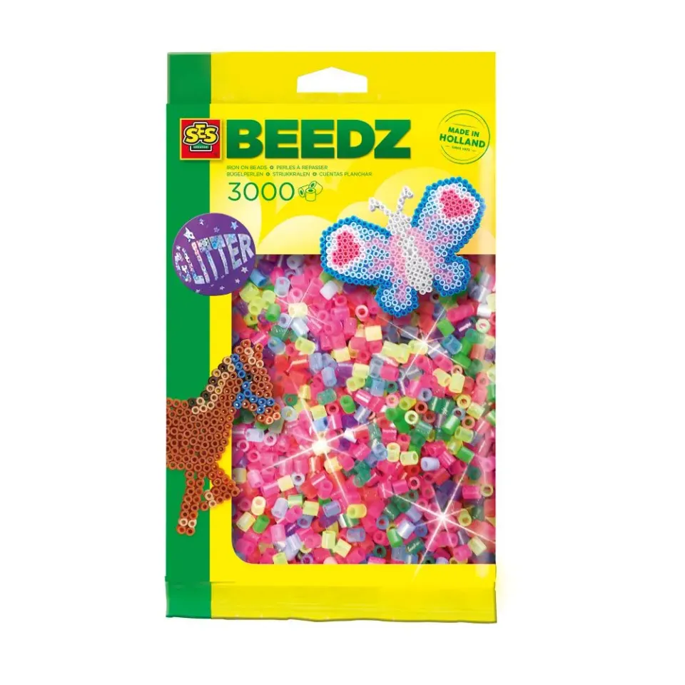 SES Creative Beedz strygeperler 3000 stk glitter