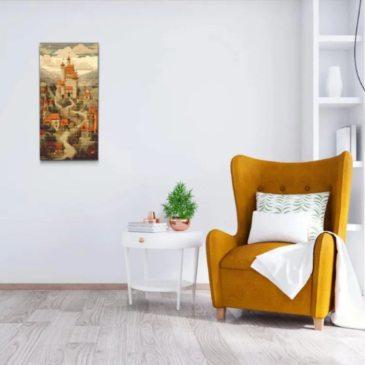 Road2Art Slot på Bjerget diamond painting 40x80 cm