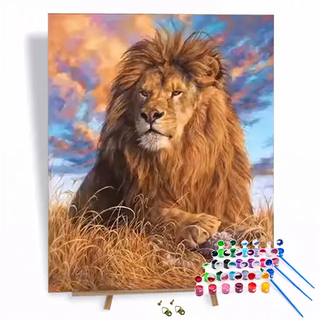 Craftsy Løven og Himmel mal efter tal 40x50 cm uden ramme
