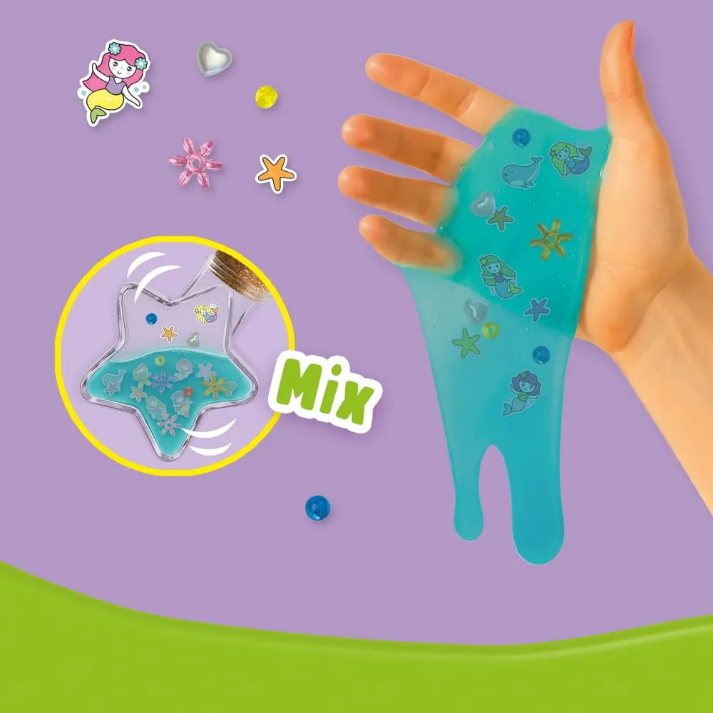 SES Make & Mix Slime Bubbly havfrue slim blå