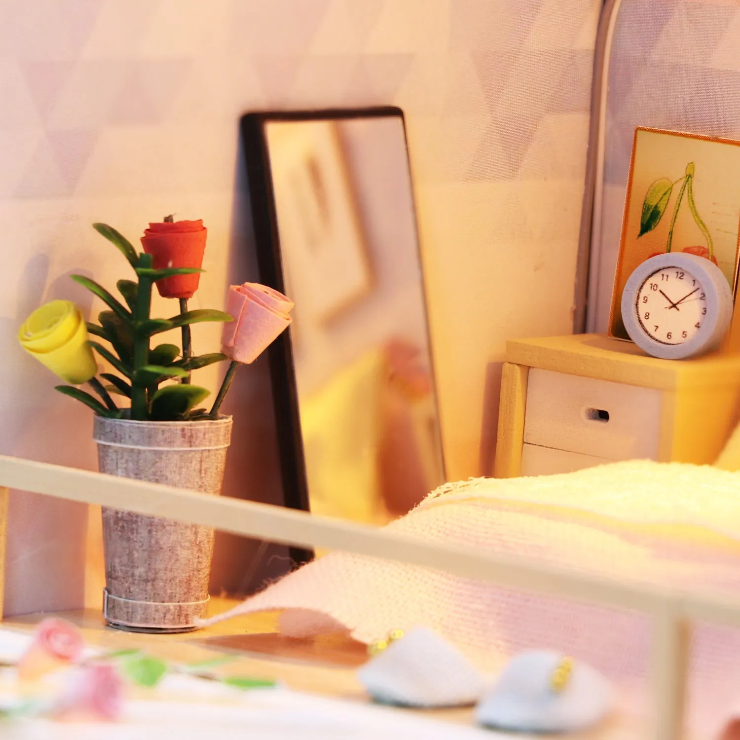 Craftsy Miniature Diorama Sød Tid byggesæt med LED-lys
