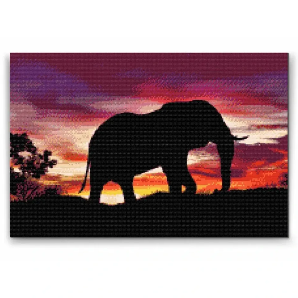 Road2Art Savannens Kæmpe diamond painting 40x60 cm