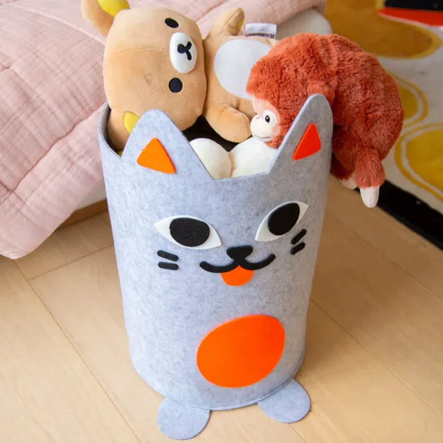 OMY Tidy bag Kitty opbevaringskurv filt