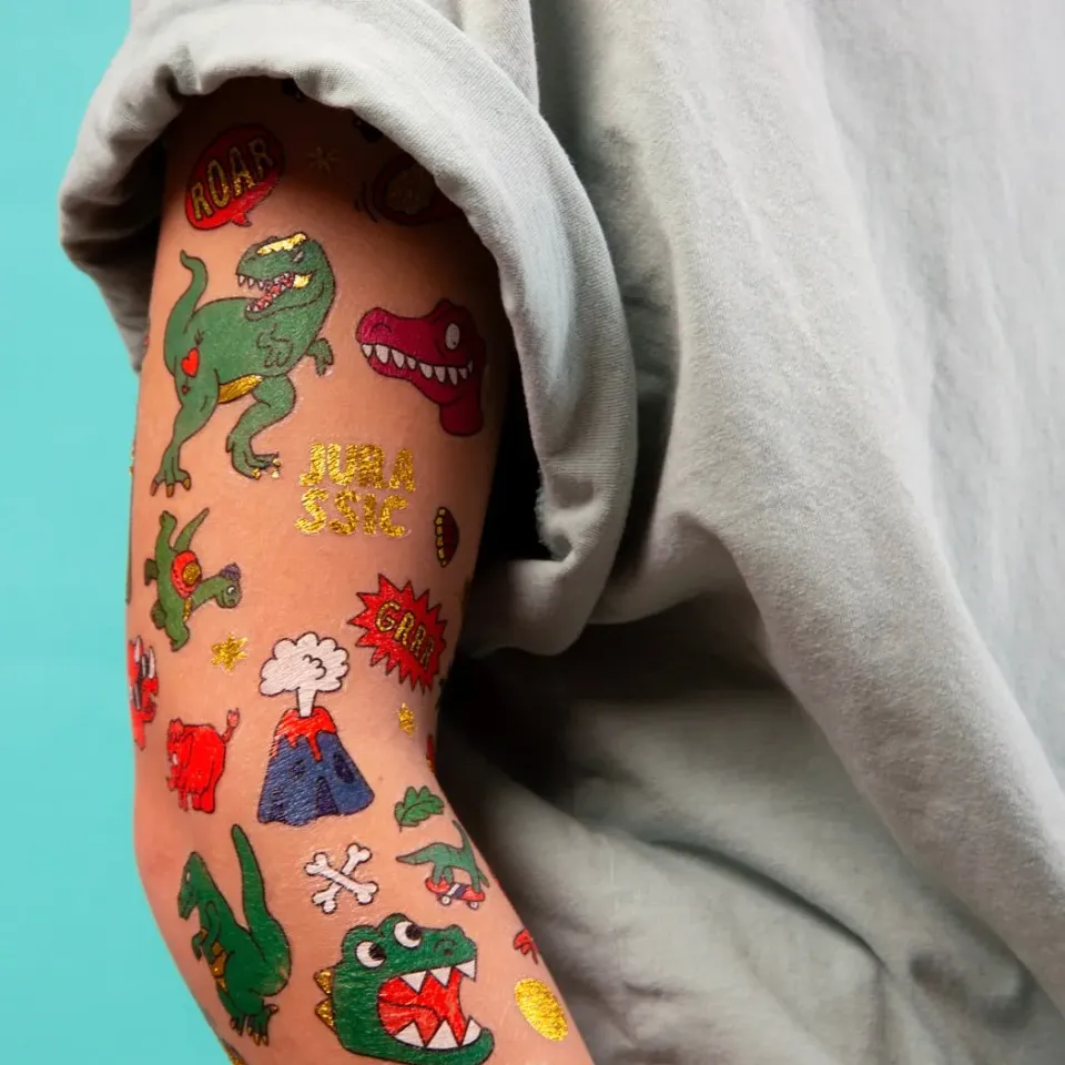 OMY Dinos TAT02 tatoveringer 50 stk fluo