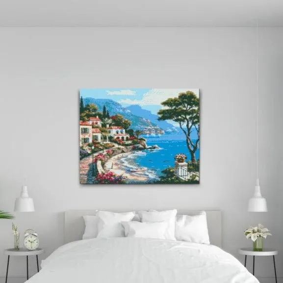 Road2Art Middelhavs By diamond painting 30x40 cm runde