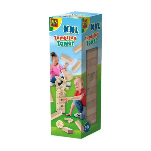 SES Creative Tumletårn XXL havespil 51 klodser