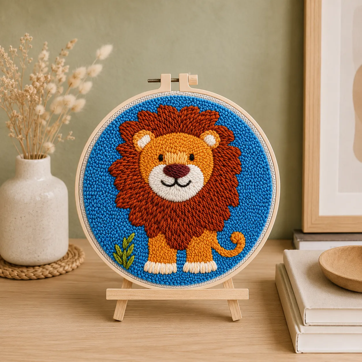 craftsy.dk Punch Needle Lille Løve sæt 20 cm børn