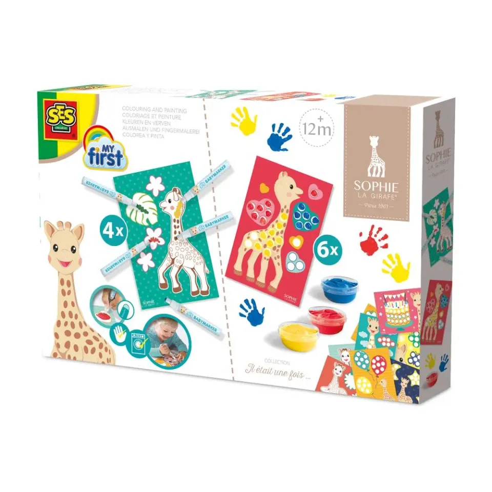 SES Creative Sophie la Girafe malesæt fingerfarve