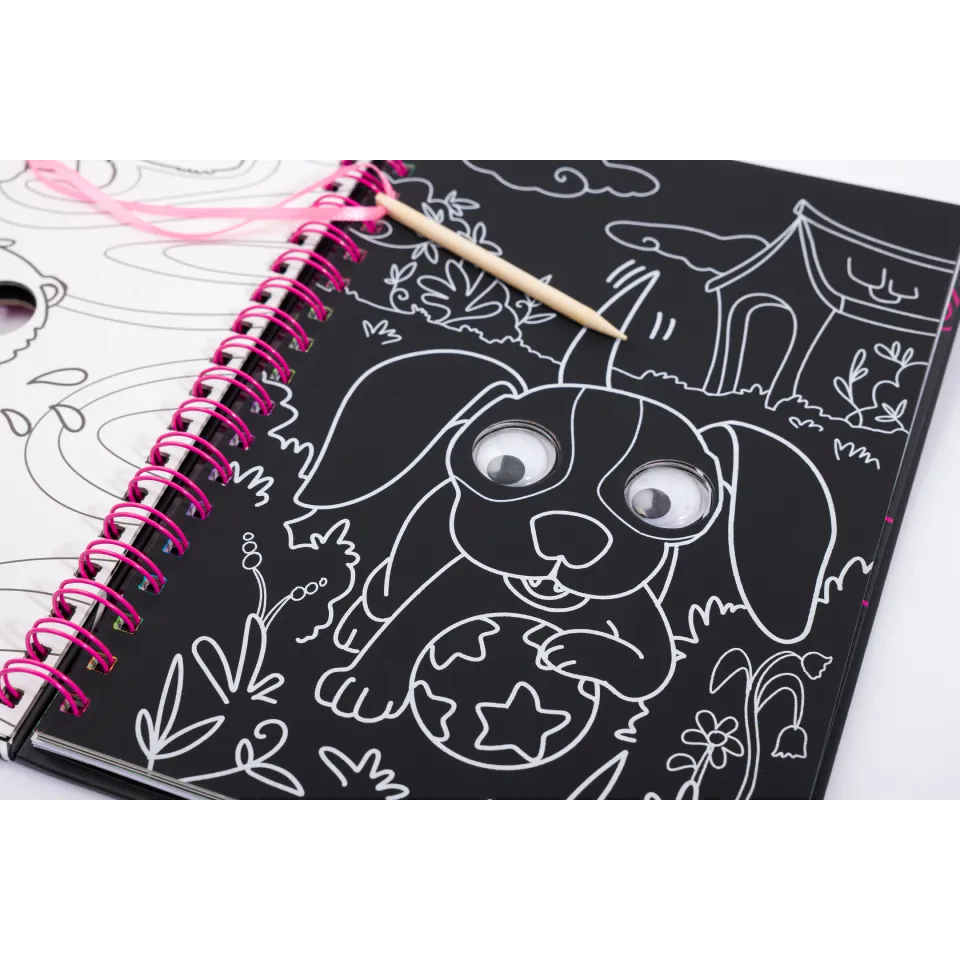 Decoden Magic Scratch Art Friends Baby Animals skrabebog