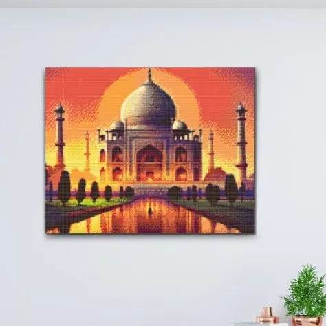 Road2Art Taj Mahal diamond paint 30x40 runde sten