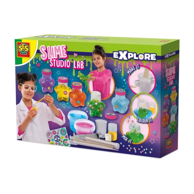 SES Creative Slime Studio Lab slim-sæt 5 flasker vaskbar