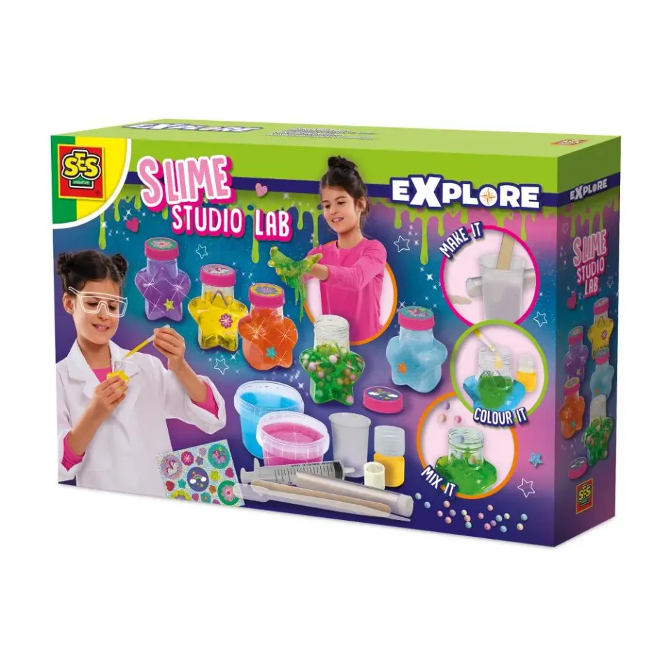 SES Creative Slime Studio Lab slim-sæt 5 flasker vaskbar
