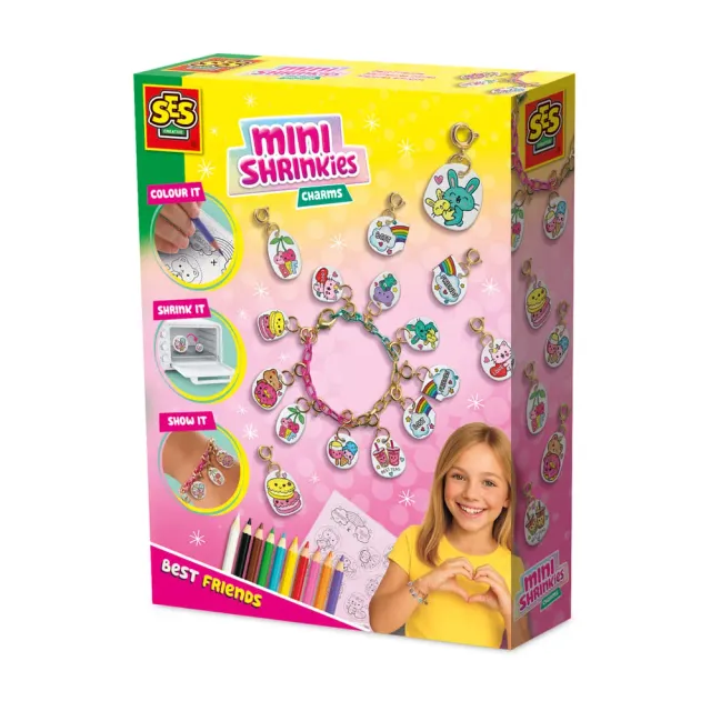 SES Mini Shrinkies Charms Best Friends krympeplast 10 stk