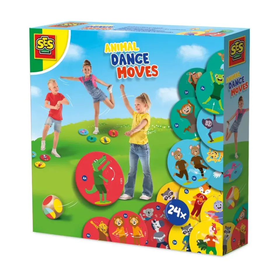 SES Creative Animal Dance Moves dansespil 24 kort