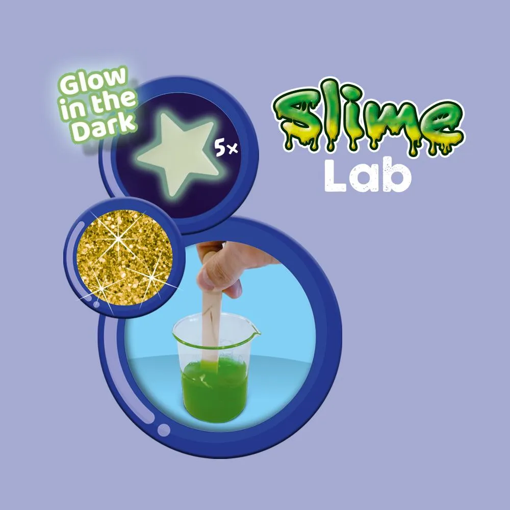 SES Creative Slime Lab Glow in the Dark Slimsæt selvlysende