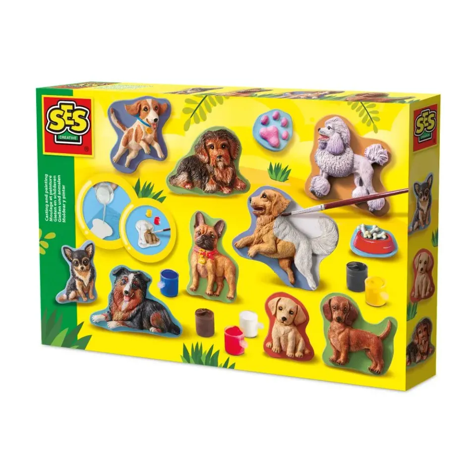 SES Creative gipsfigurer hunde støb og mal