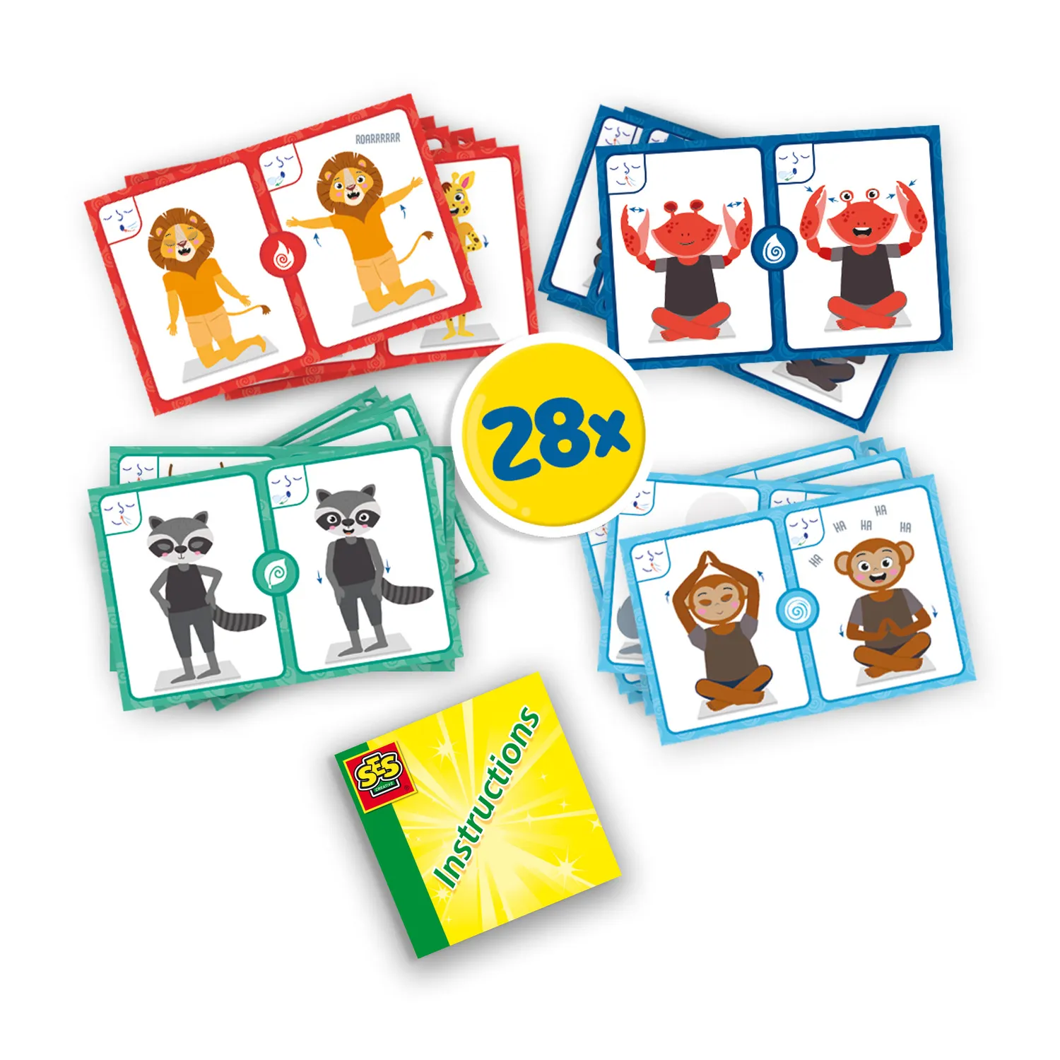 SES Creative Zen Yoga Animals yogakort 28 stk