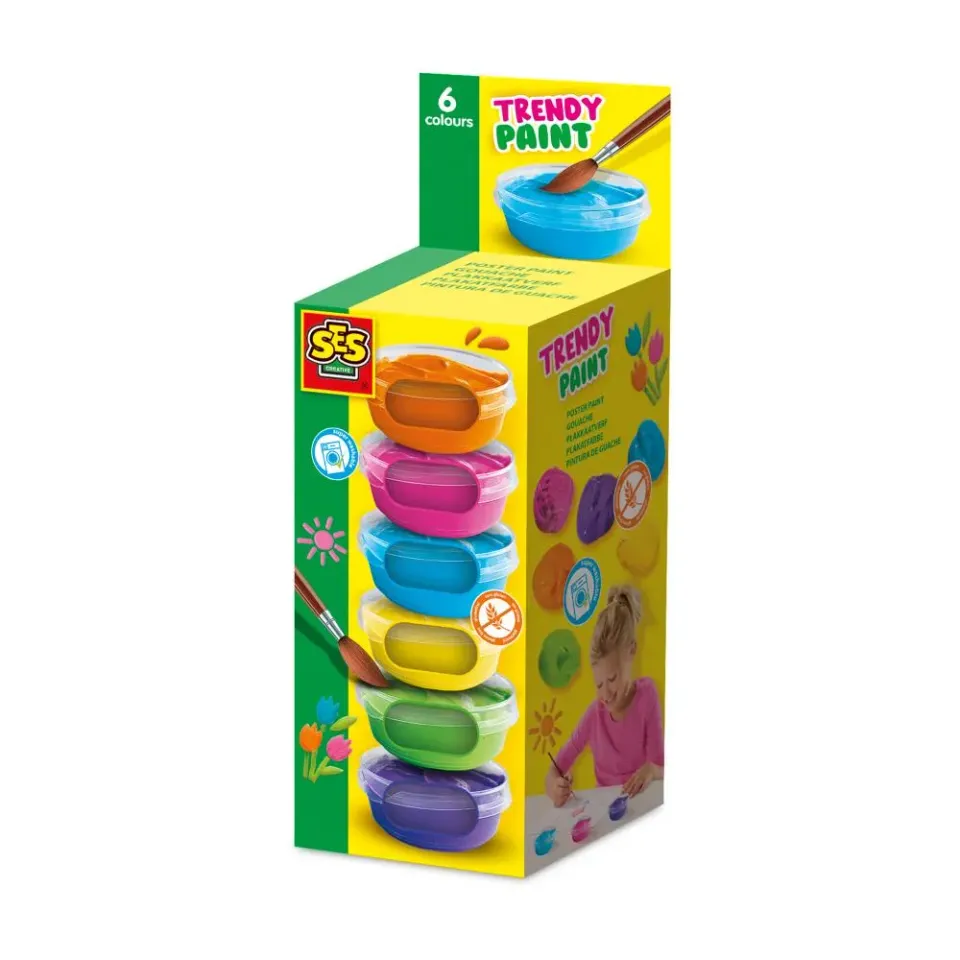 SES Creative Trendy plakatmaling 6x45 ml dækkende