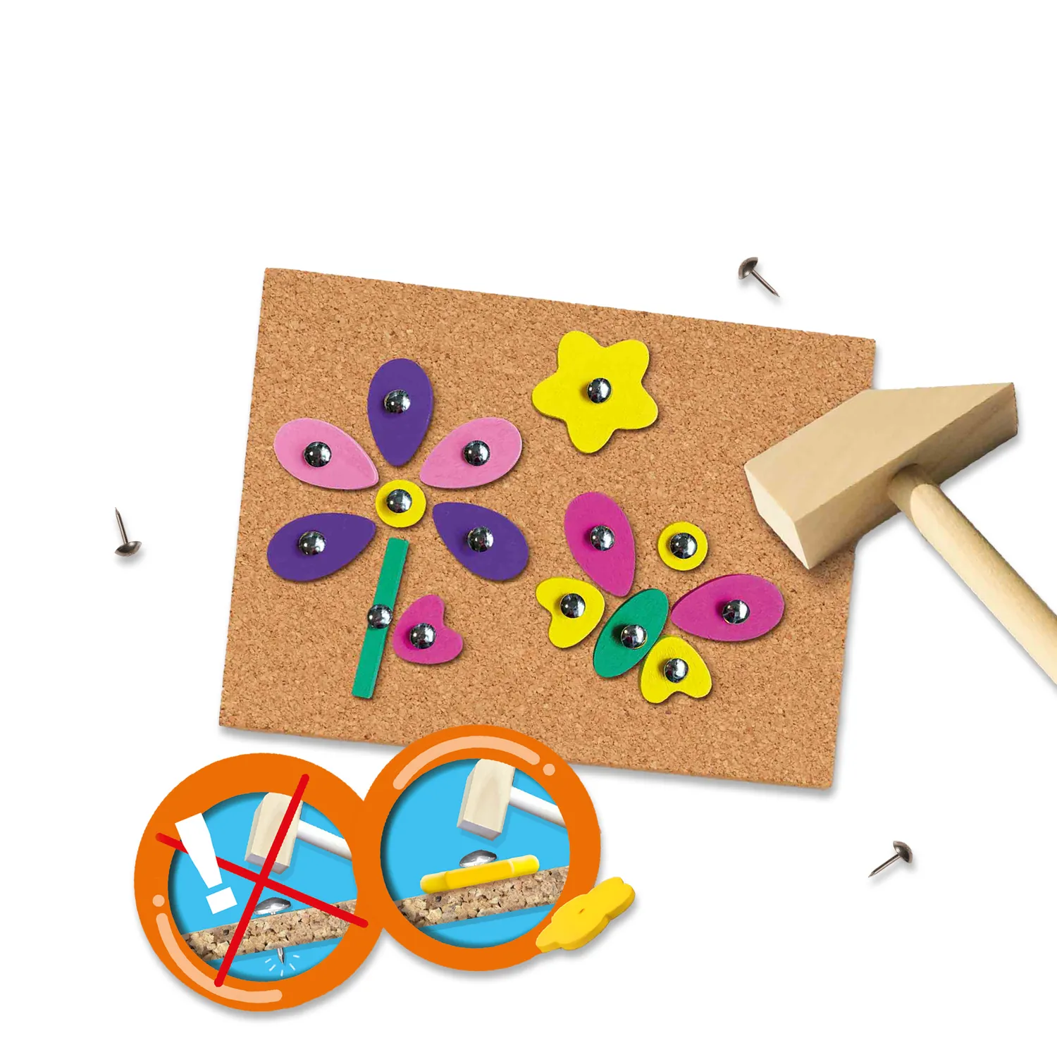 SES Creative Hamertik Trendy hamerspil med korkplade
