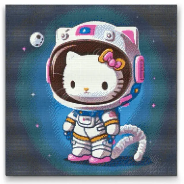 Road2Art Hello Kitty diamond painting 50x50 runde