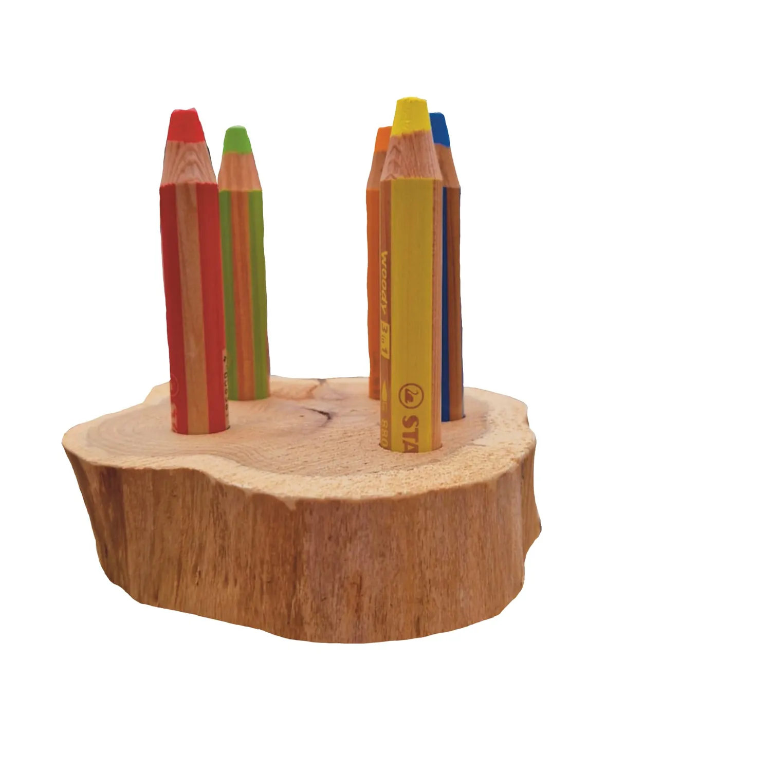 MooiHout Woody Stabilo træskive blyantholder 5 huller