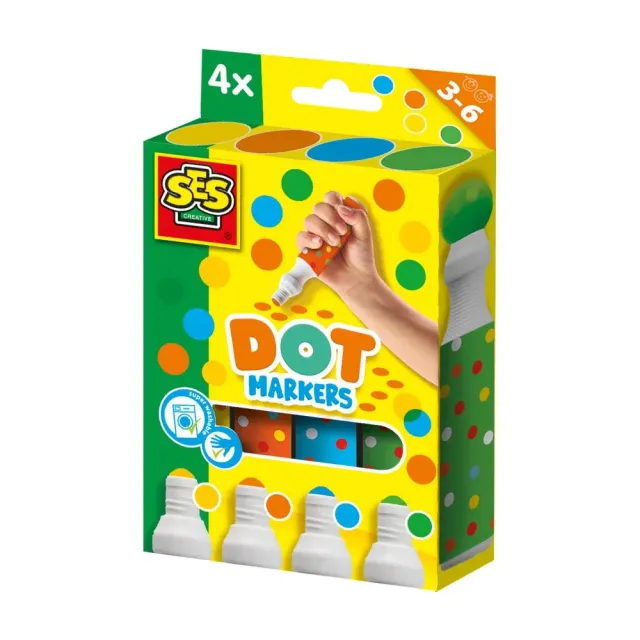 SES Creative Dot Markers XXL dottuscher 4 stk udvaskelige