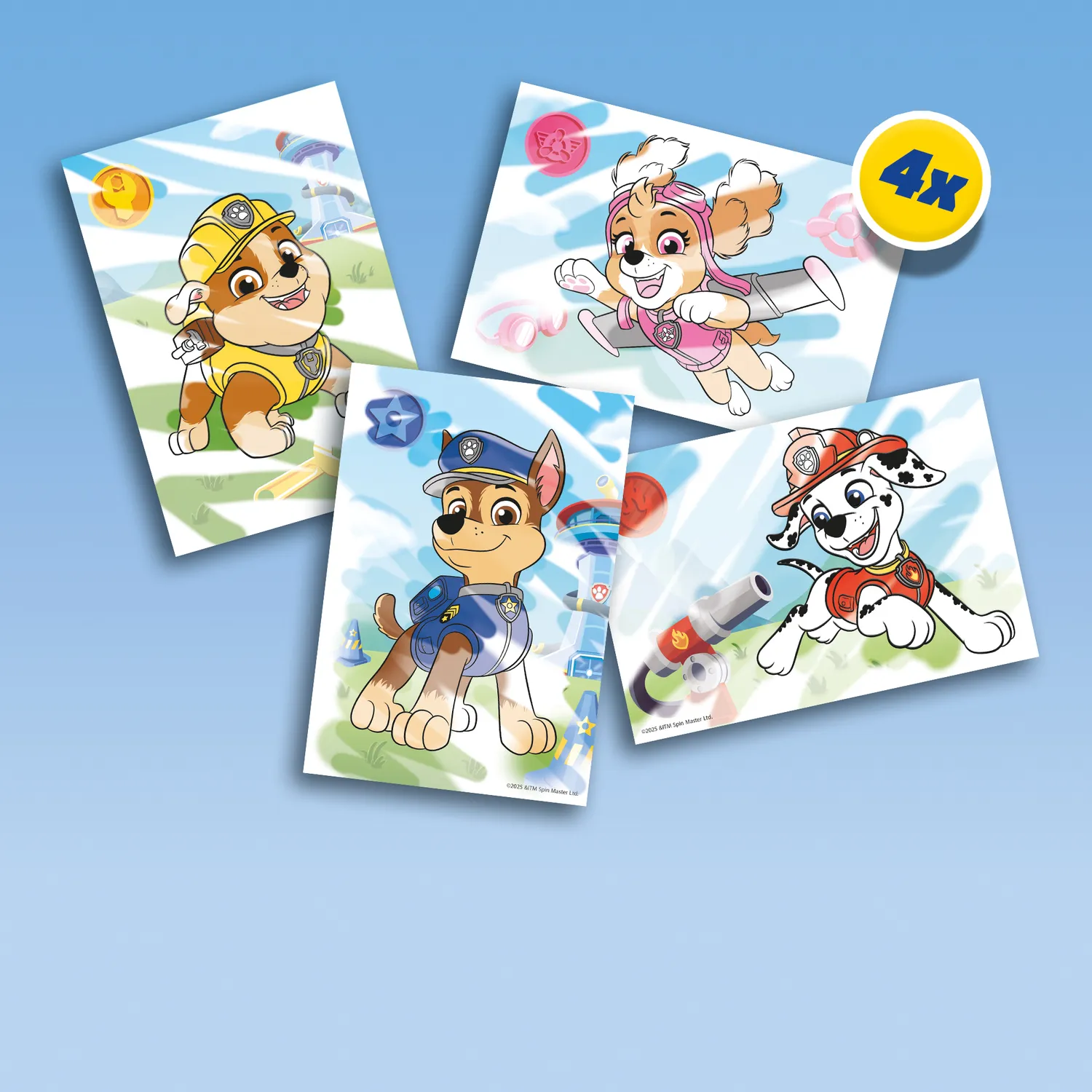 SES Creative Paw Patrol mal med vand 4 kort