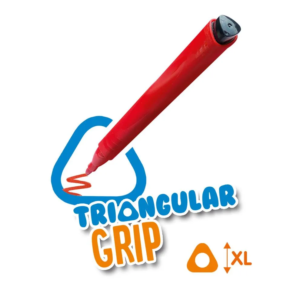 SES Creative Trekant Grip tuscher 12 stk vaskbare