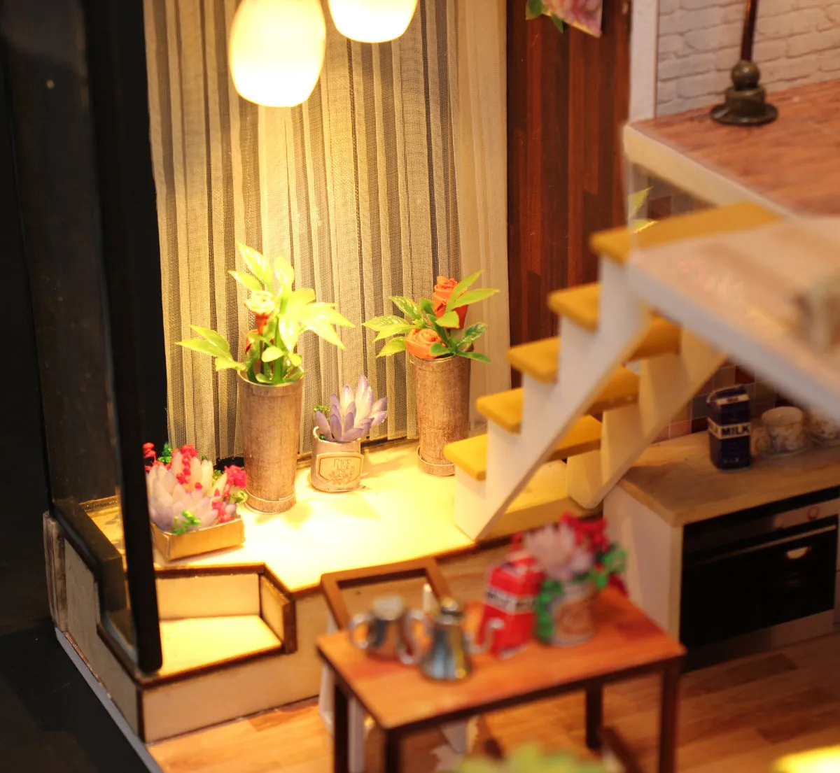 Craftsy Miniature Diorama Skandinavisk Hus byggesæt LED