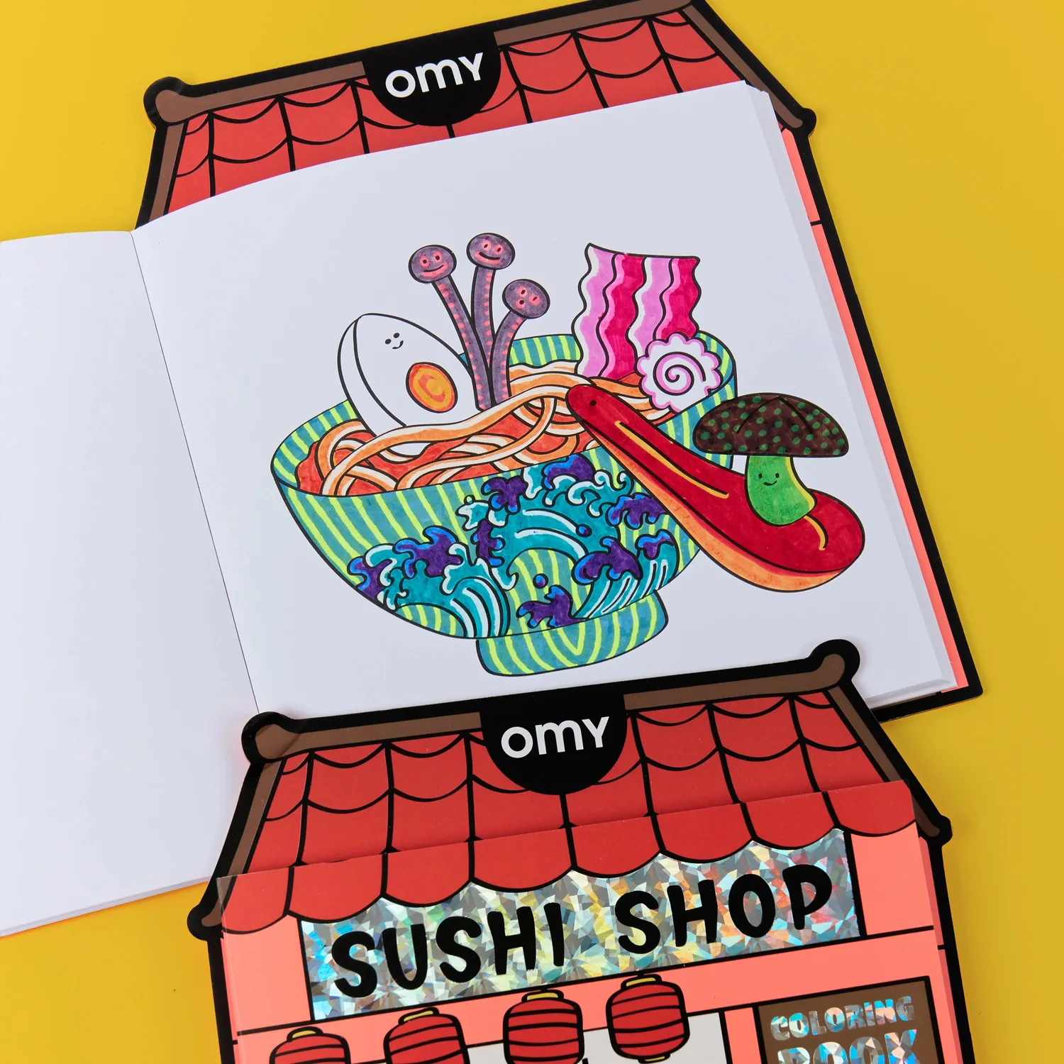 OMY Sushi Shop malebog med stickers